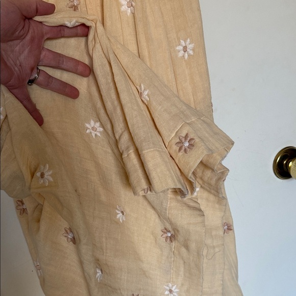 Free People Cream Floral Long Sleeve Dress - Picture 7 of 8